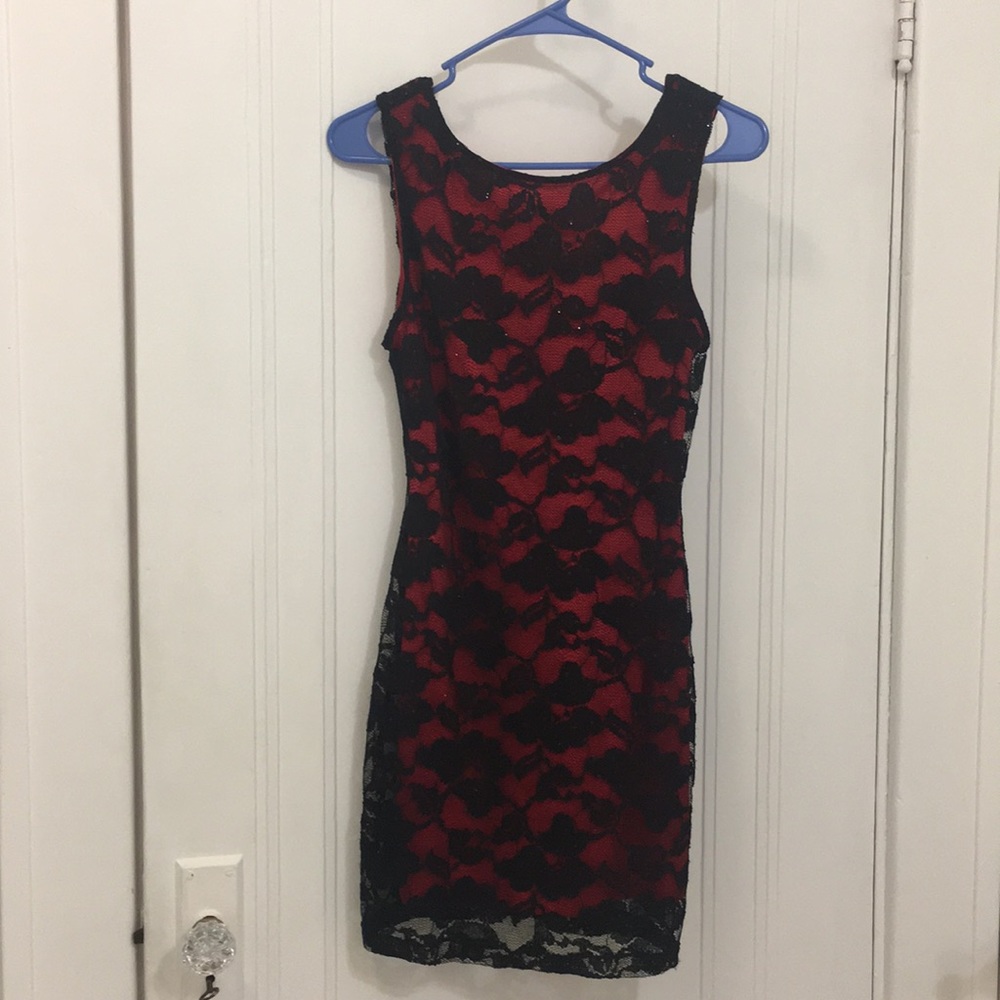 Forever 21 Red and black lace dress